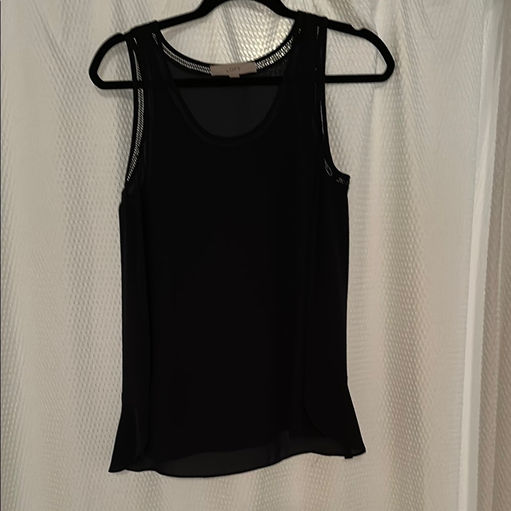 LOFT Navy Sleeveless Tank Top